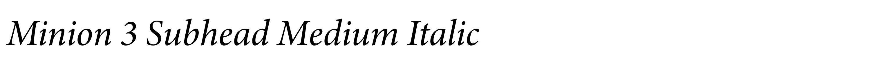 Minion 3 Subhead Medium Italic